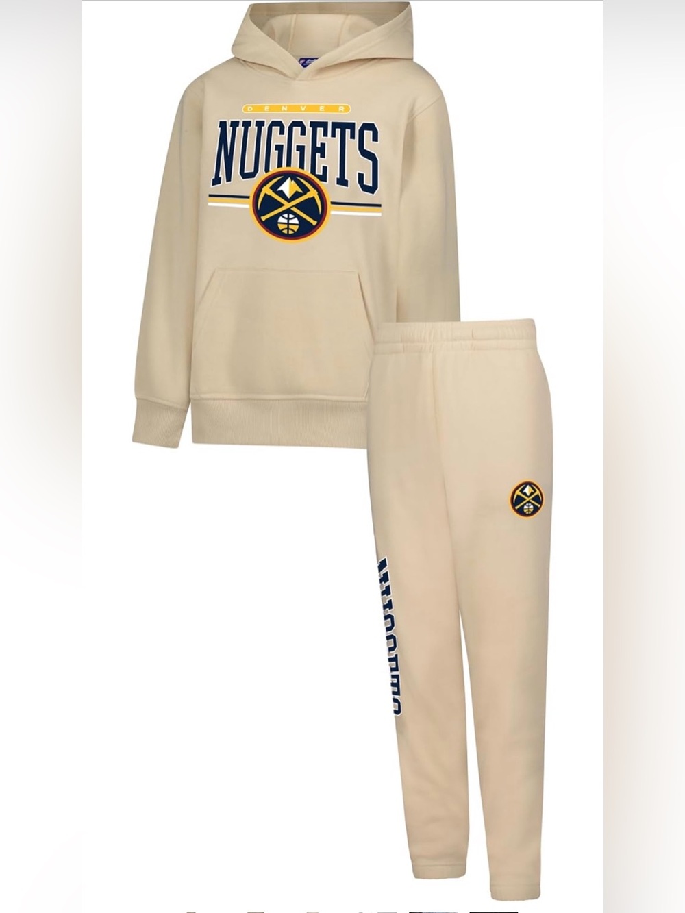 Ultra Game Youth NBA Denver Nuggets Hoodie Pants Sweatsuit Set Size 18-20 NWT